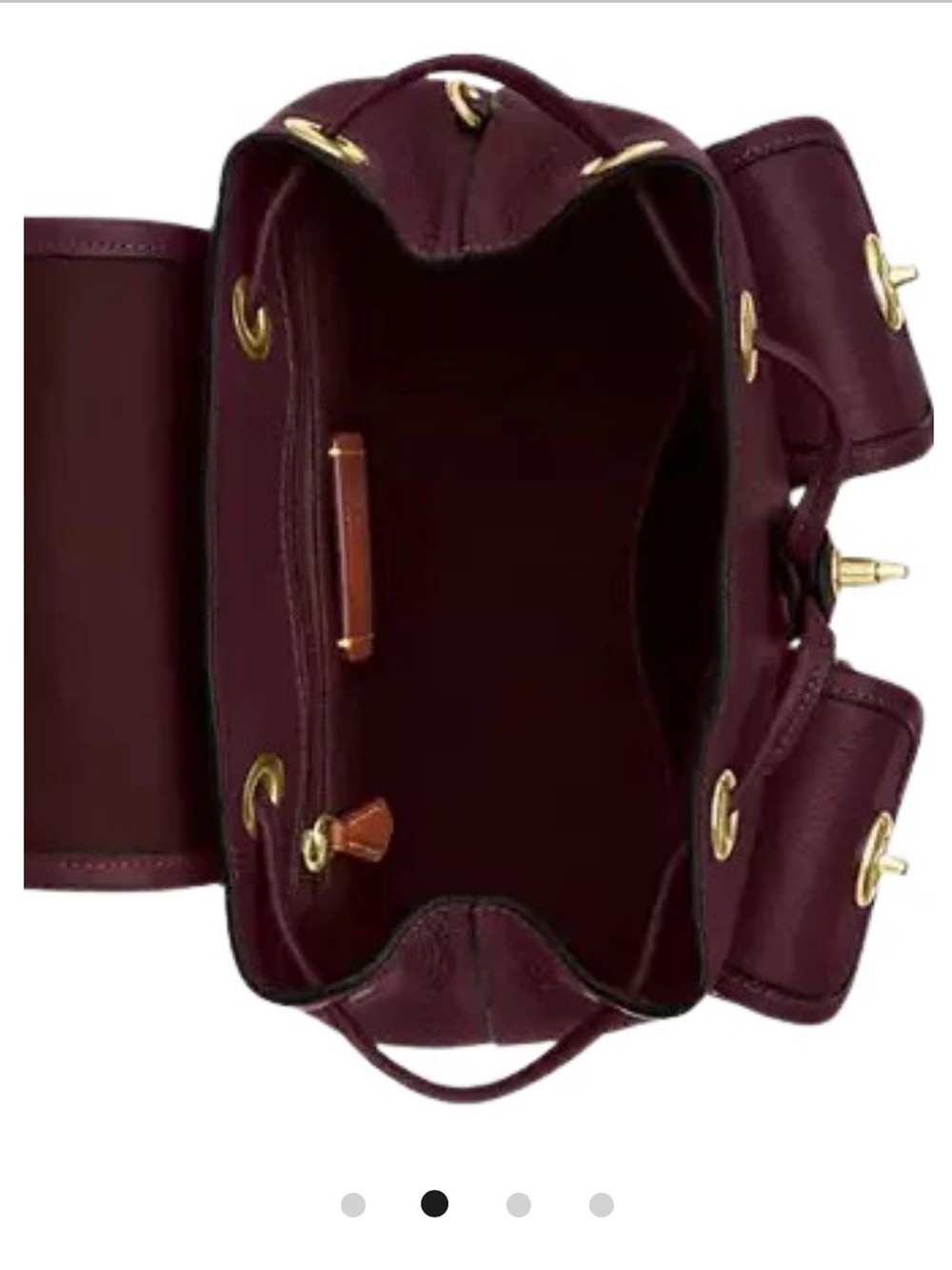 Coach Hadley Leather Backpack in Burgundy - Picture 3 of 4